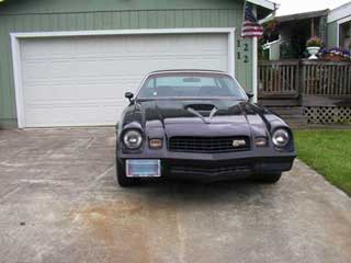 Image of a Black 1978 Z28 Camaro 